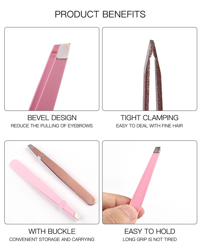 Pince à sourcils en acier inoxydable, recourbe-cils, pince à sourcils, beauté, soins de la peau, outils de maquillage, extracteur de cheveux_voghion.com