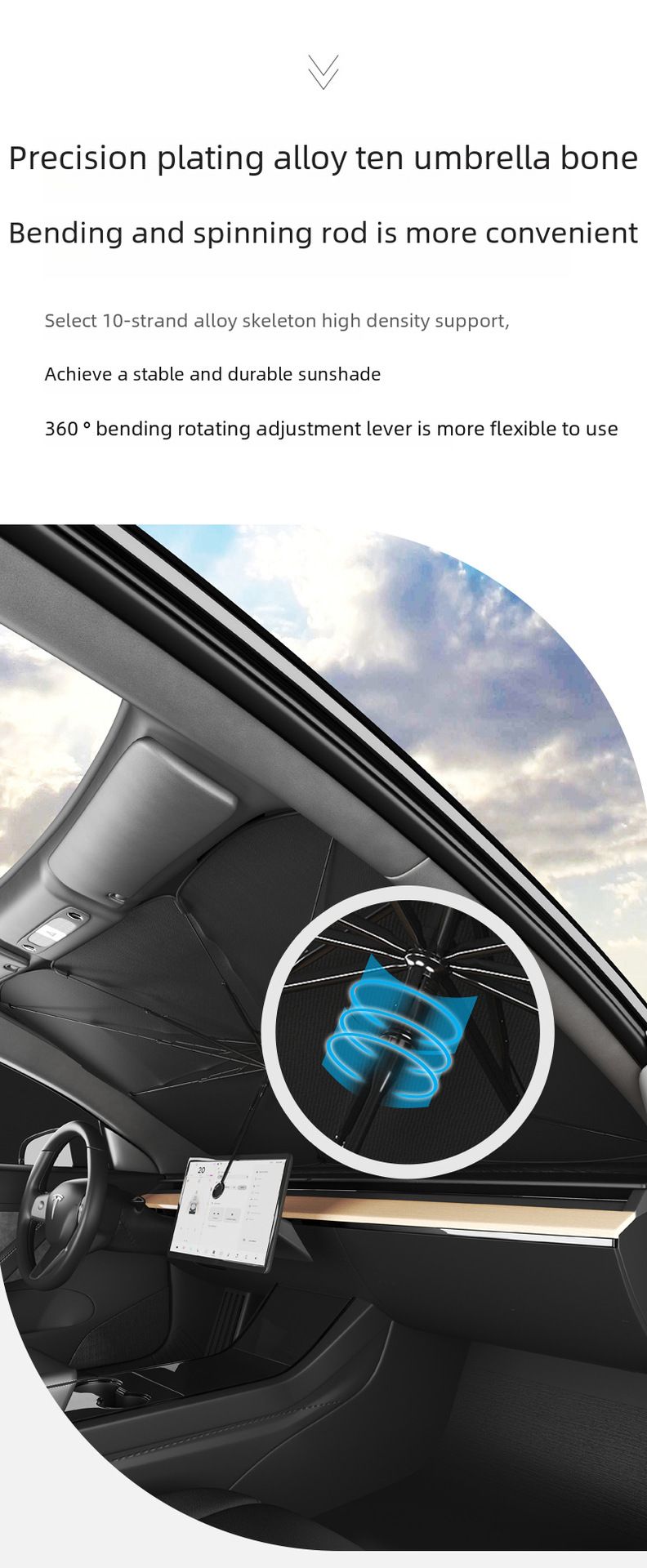 Parasolar auto parbriz față protecție solară auto izolație termică parasolar titan argintiu parasolar vară_voghion.com