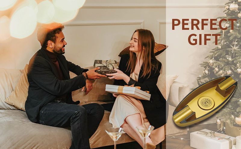 Monsoon Bootsförmiger Zigarrenaschenbecher, leicht und tragbar, luxuriös und stimmungsvoll, mit zwei Fächern für Zuhause, Büro und Outdoor_voghion.com