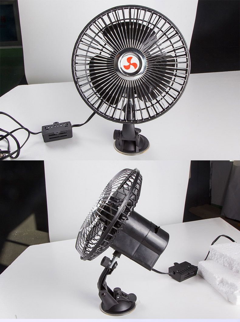 Ventilatore per auto con ventosa rotante a 360°, oscillante automatico da 6 pollici, Aneng Automotive Electric_voghion.com