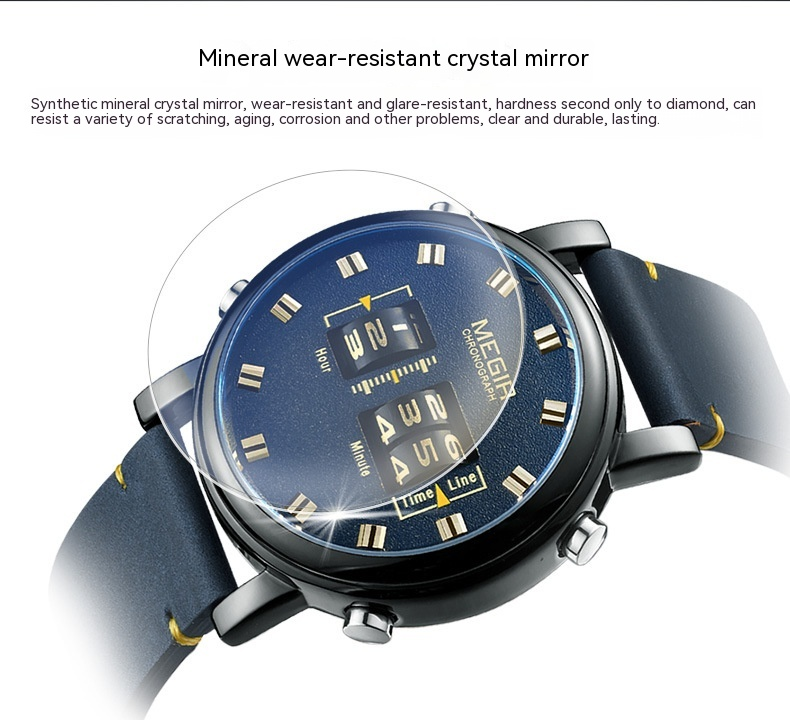 2023 Nuova funzione di cronometraggio multifunzionale da uomo Roller di vendita Orologio da uomo d'affari con luce notturna impermeabile in vera pelle creativa_voghion.com