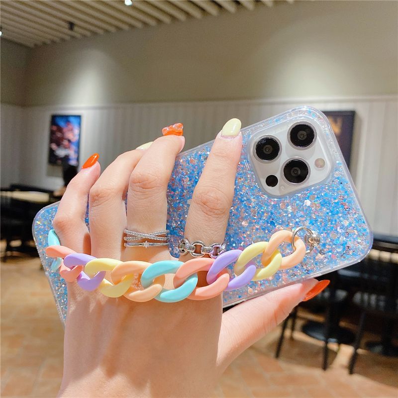 Kolorowa bransoletka z brokatem silikonowa obudowa do Xiaomi Redmi Note 13 12 10 9 8 Pro 13C 10C Mi 11 Lite 5G NE 11T POCO X5 X3_voghion.com