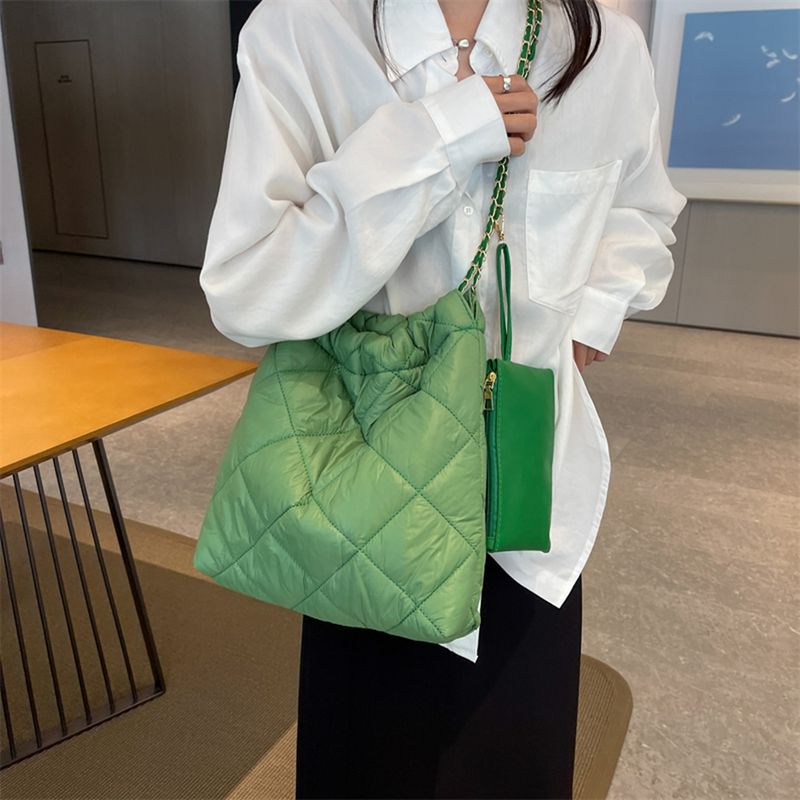 Borsa a tracolla imbottita da donna Y2k Lare Capacità Borsa a tracolla arricciata Ba Moda trapuntata Casual Donna Viaggio a quadri_voghion.com