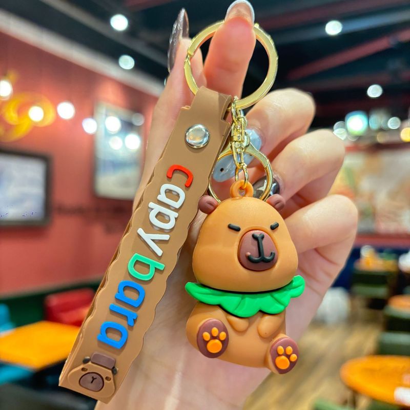 Cute Capybara Bag Soft Rubber Keychain Niche Backpack Decoration High-end Doll Pendant_voghion.com