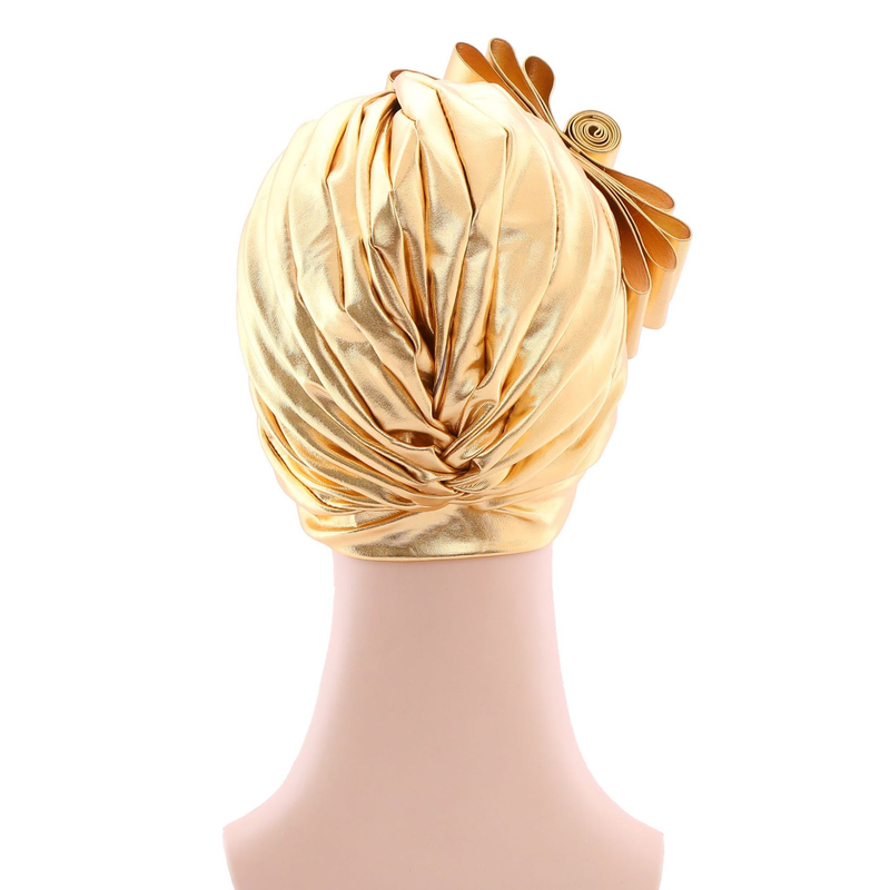 Nouveau tissu d'estampage en or lingot fleur pastèque chapeau indien chapeau chapeau musulman chapeau_voghion.com