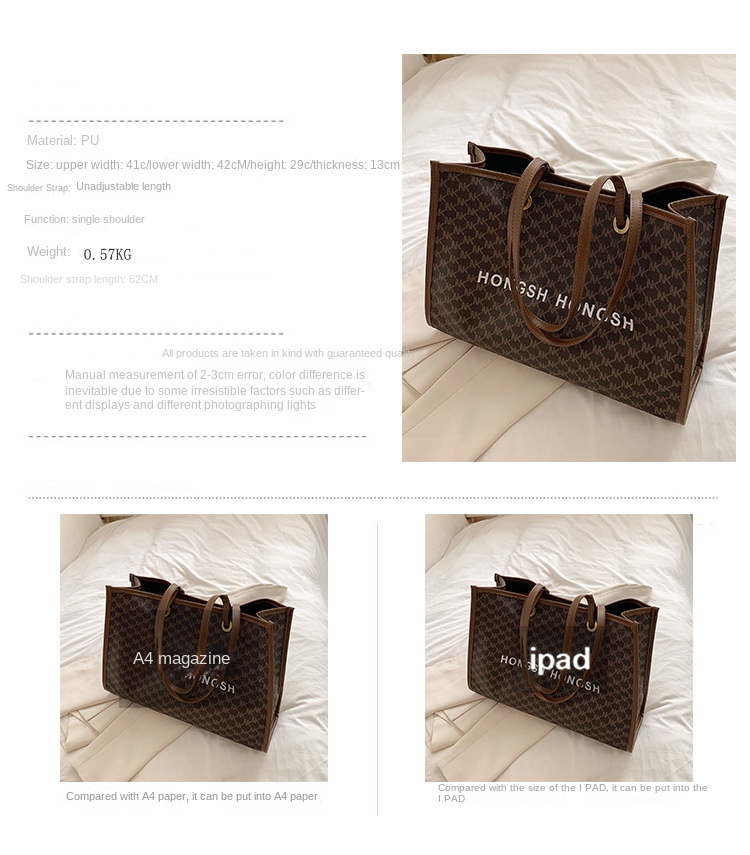 Borsa a tracolla all-in-one retrò da pendolare di moda da donna di nuova moda di grande capacità 2023. Borsa tote per classe universitaria_voghion.com