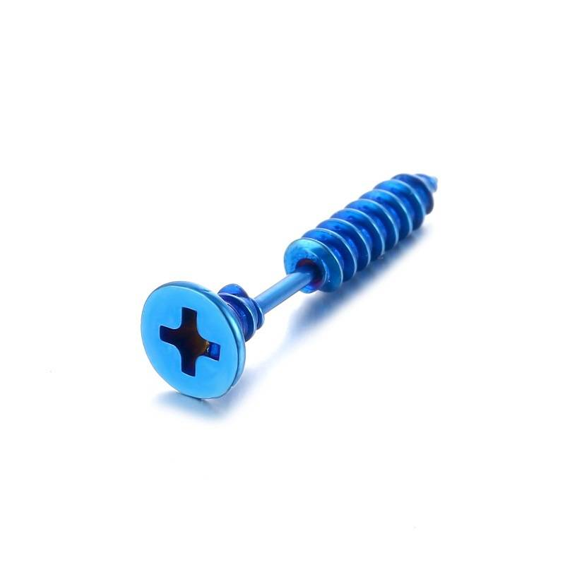 2 pezzi nuovi unisex punk rock in acciaio inossidabile chiodo vite piercing orecchini novità gioielli penetranti gioielli penetranti gotici rocciosi_voghion.com