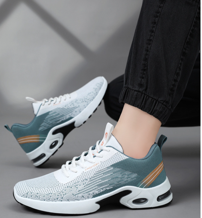 Scarpe da uomo modelli primavera 2024 vendita diretta in fabbrica scarpe sportive con suola morbida e cuscino d'aria all'ingrosso consegna transfrontaliera scarpe da uomo in tessuto volante_voghion.com