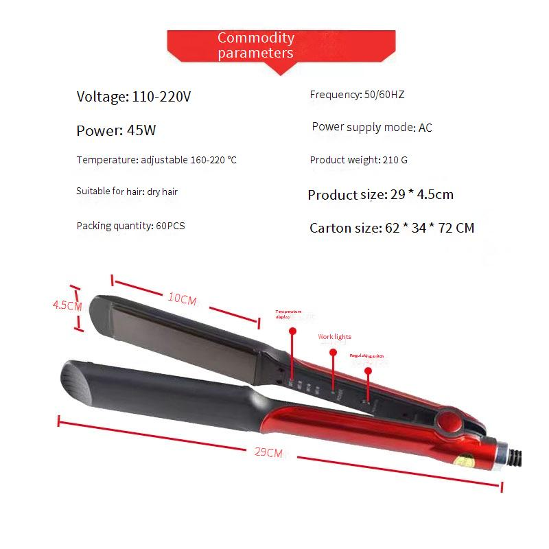 Hair Straightener & Curler - 2-In-1 Styling Iron With Ionic Technology (Anti-Frizz Salon Results Fast Heating Travel-Friendly)_voghion.com