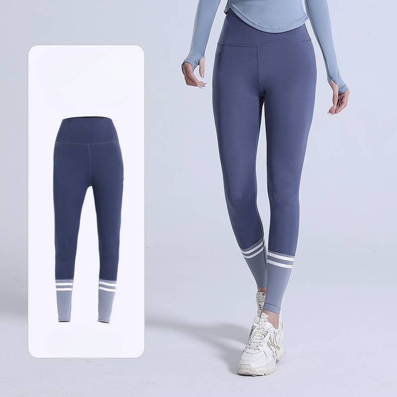 The New Spring-autumn V-neck Naked-feel Yoga Suit: A Tight-fitting, Elastic, High-waisted Hip-lifting Fitness Set For Running, Sports And Cycling._voghion.com