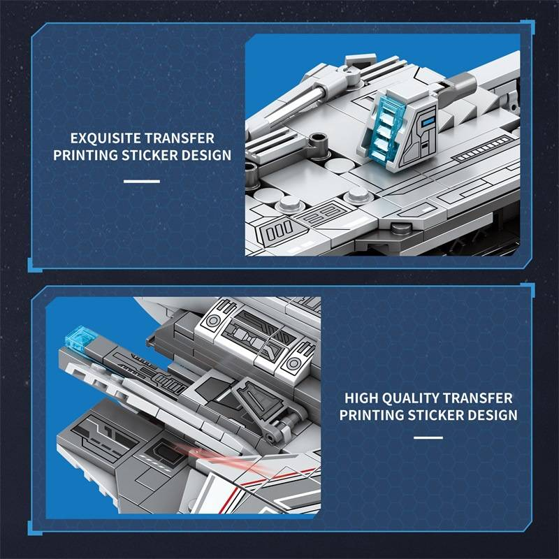 Lagrange Series MQ-25 Stingray Building Blocks Model, Futuristic Warship STEM Toy For Boys & Teens (800+ Pieces, DIY Creative Assembly)_voghion.com
