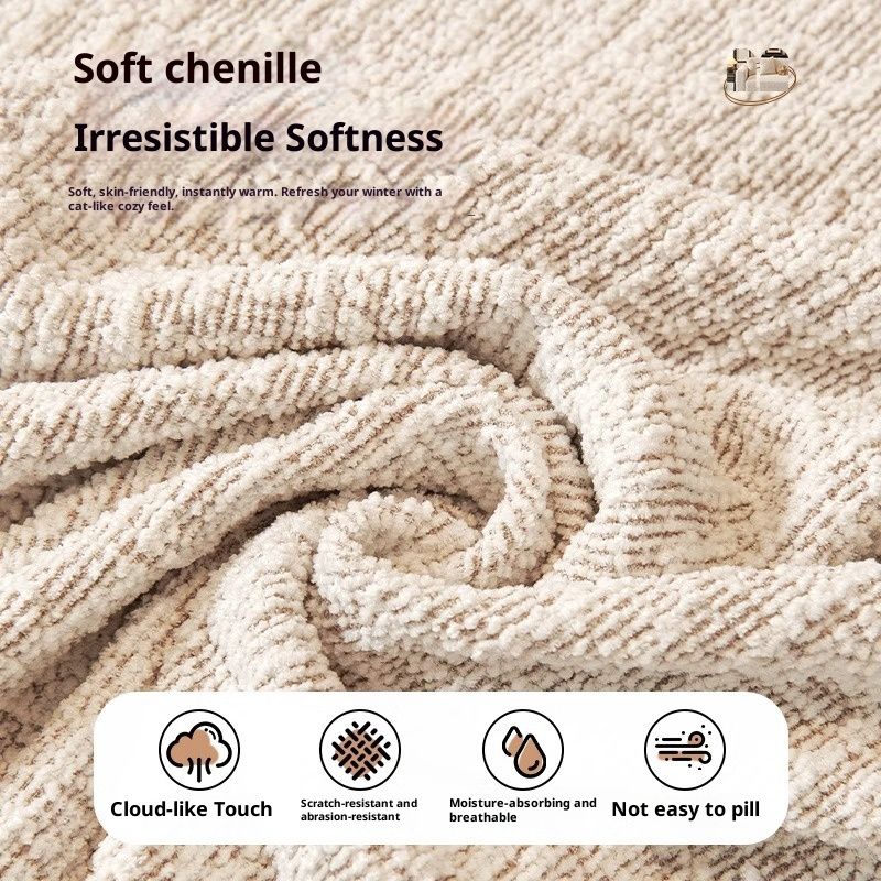 Set di fodere per divano in ciniglia – Elasticizzate e antiscivolo di alta qualità, universali, per divani componibili (design minimalista, diverse misure e colori)_voghion.com