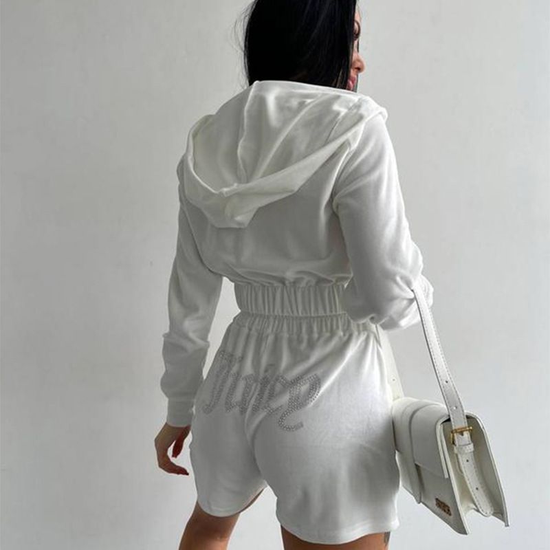 2025 2025 New Cross-Border European And American Fashion Printed Set Long Sleeve Zipper Cardigan Top Casual Shorts_voghion.com