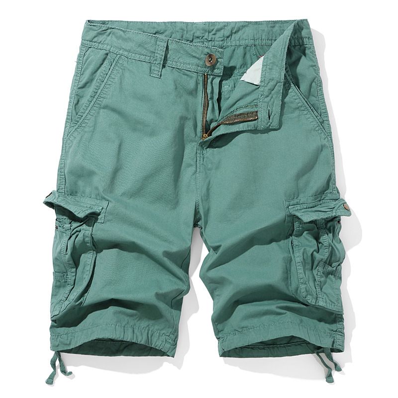 Premium Products Men's Casual Cropped Trendy Workwear Shorts, Plus Size Multi Pocket Mid Length Pants_voghion.com