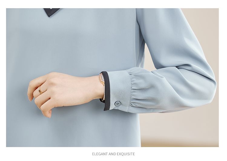 Maglietta a maniche lunghe primavera e autunno da donna 2025, nuova camicia chic e bella, temperamento francese, top versatile primavera e autunno_voghion.com