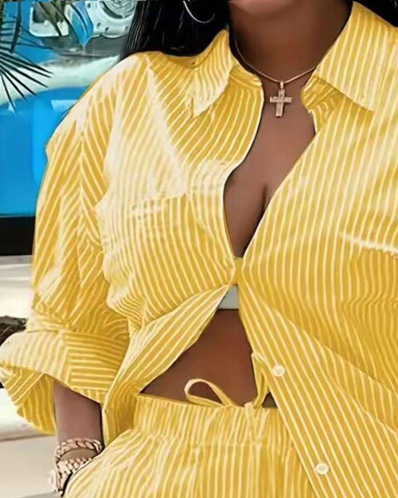 Vêtements pour femmes offre spéciale, short deux pièces à manches longues, costume de banlieue imprimé_voghion.com