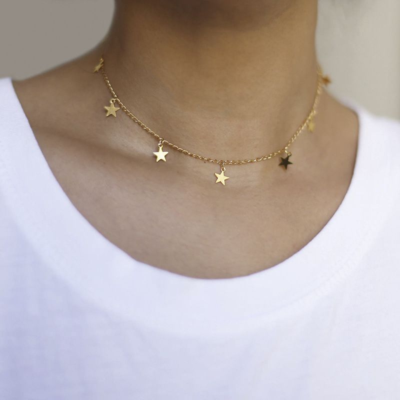 Žhavé výprodeje Boho prohlášení náhrdelník pro ženy hvězdy přívěsek choker módní klíční řetízek šperky narozeninový dárek cestování_voghion.com