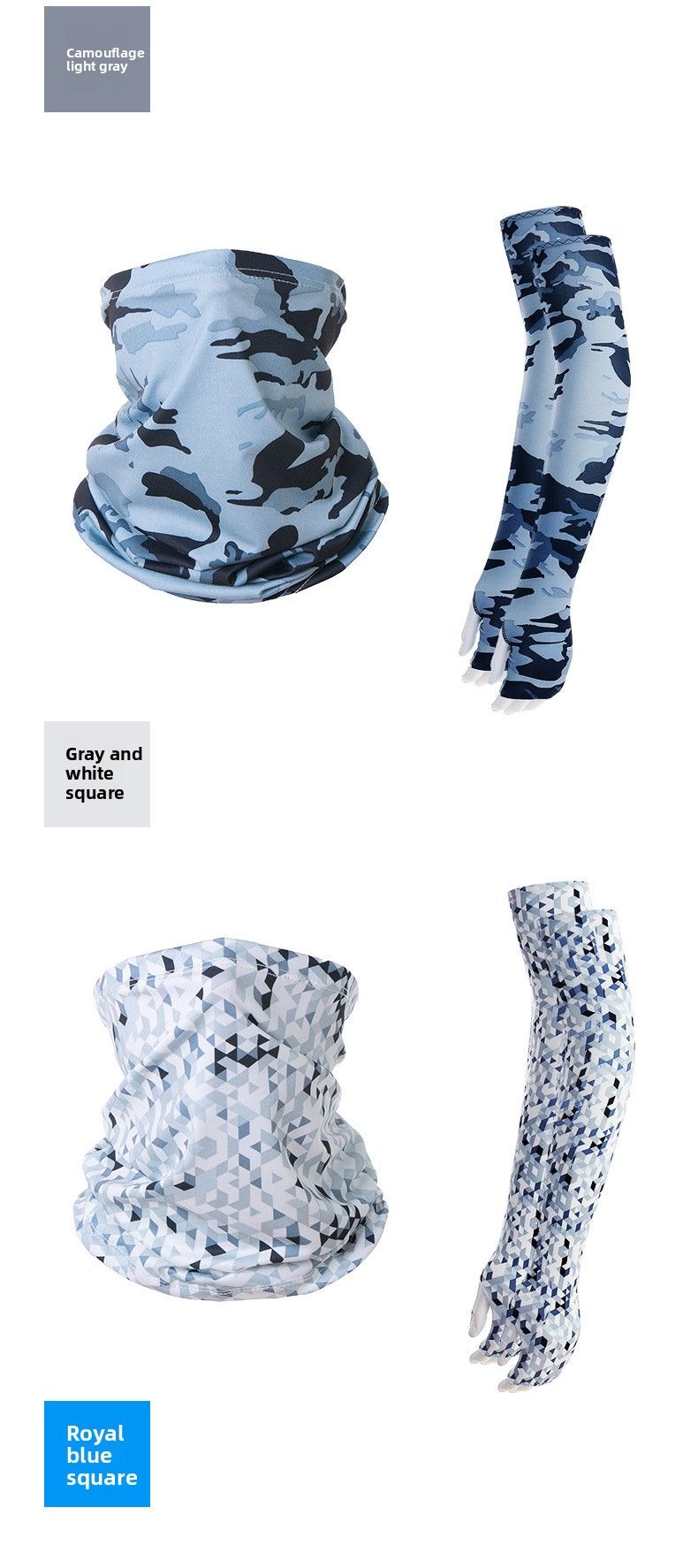 Ensemble de protection solaire pour le sport, foulard de cyclisme, soie glacée, séchage rapide, respirant, pêche, cou, manches, équipement_voghion.com
