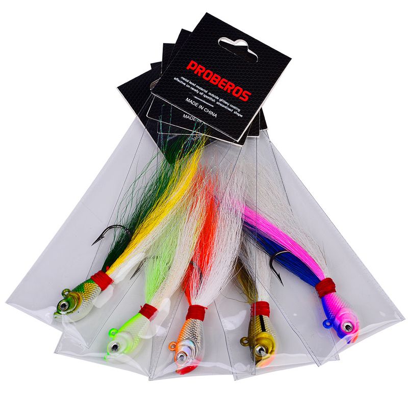 Long Casting Sinking Lead Fish Small Jig VIB With Tied Feather Hook Metal Hard Bait Lure_voghion.com