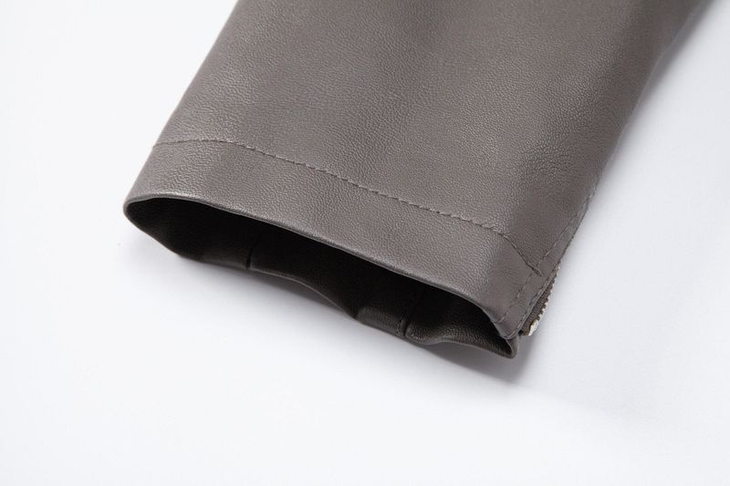 Giacca in pelle spessa, versatile, foderata in pile, vestibilità slim, da uomo, autunno inverno 2025, nuova taglia forte_voghion.com