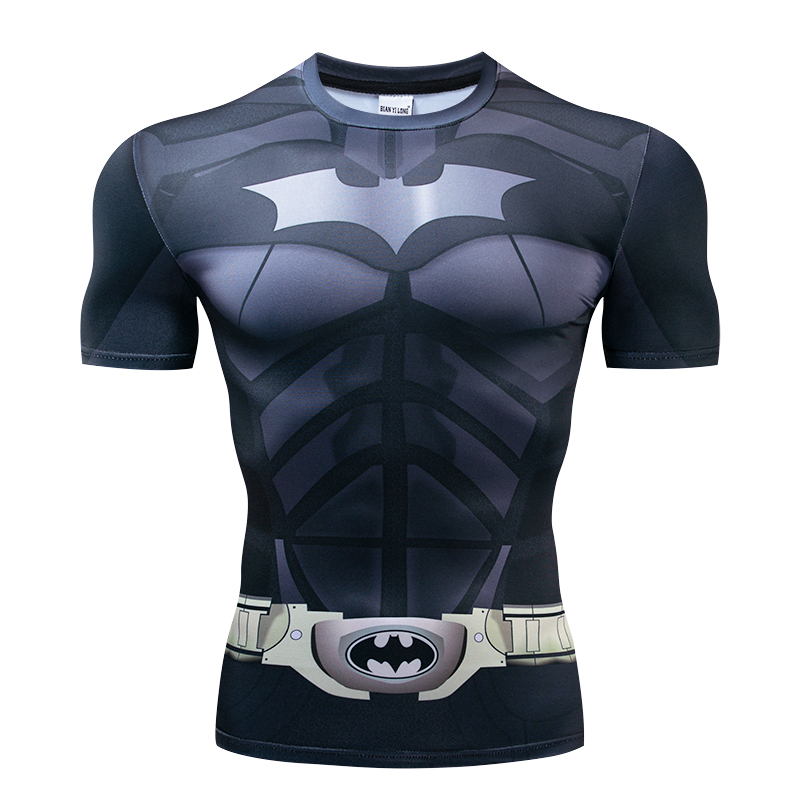 High Quality Men's Short Sleeve Compression T-Shirt 3D Compression T-Shirt Sports Running Quick Dry Summer Fitness Clothing_voghion.com