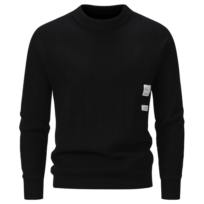 2023 new winter men's slim round neck sweater versatile warm pullover sweater bottoming shirt _voghion.com