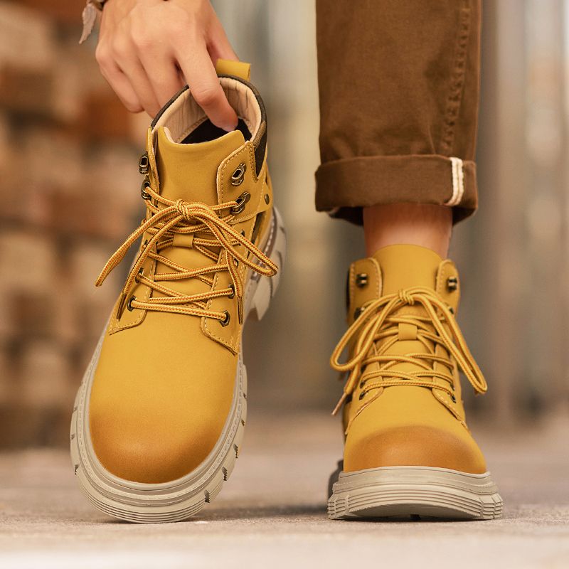 Scarpe sportive da uomo antiscivolo per esterni, scarpe casual con plateau, scarpe da papà rialzate, scarpe alla moda_voghion.com