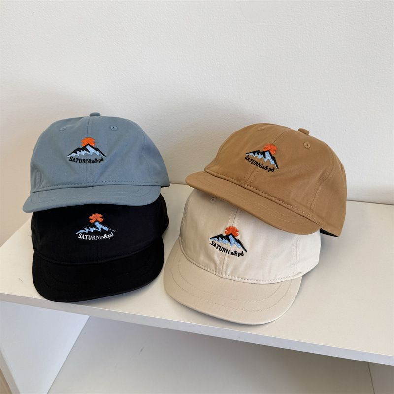 American Short brim Baseball Men's Instagram Versatile Soft Top Duck Tongue for Children Summer Sunshade and Sunscreen_voghion.com