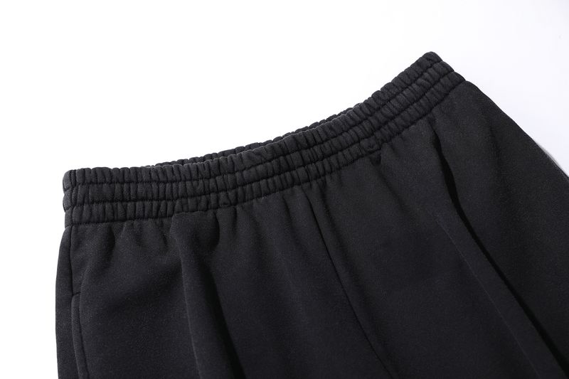 Basketbal-geïnspireerde joggingbroek – Unisex relaxte pasvorm, 50% katoen, trekkoord in de taille, geborduurd ringdetail, cargozakken, zwart, S-XXL_voghion.com