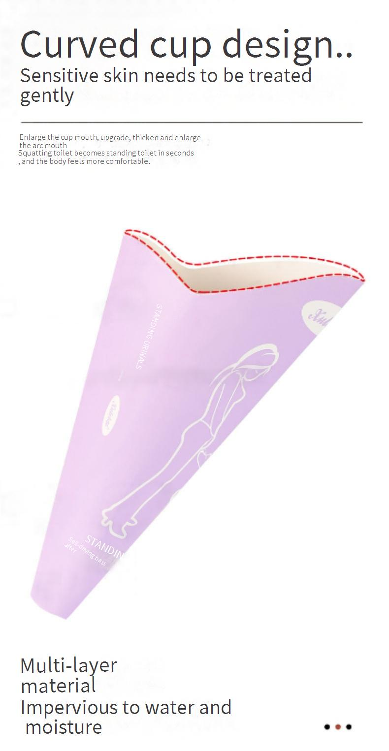 Urinario plegable para acampar al aire libre, 10 unidades por paquete, para mujer, para viajes al aire libre, de emergencia, con embudo, portátil, de papel._voghion.com