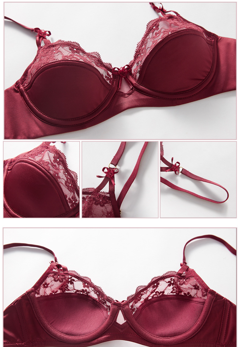 Tube Tops Ouer Cup Sexy Spitzenënnerwäsch Grouss Broscht Kleng Summer Ultra Dënn Anti-Hänkend Damen Kostüm BH_voghion.com