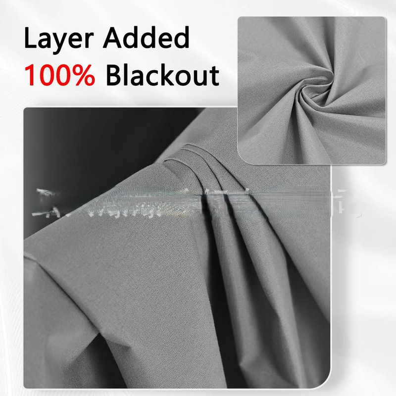 Cortinas térmicas blackout premium - 100% de bloqueio de luz com isolamento térmico (painéis de janela com proteção solar de cor sólida)_voghion.com