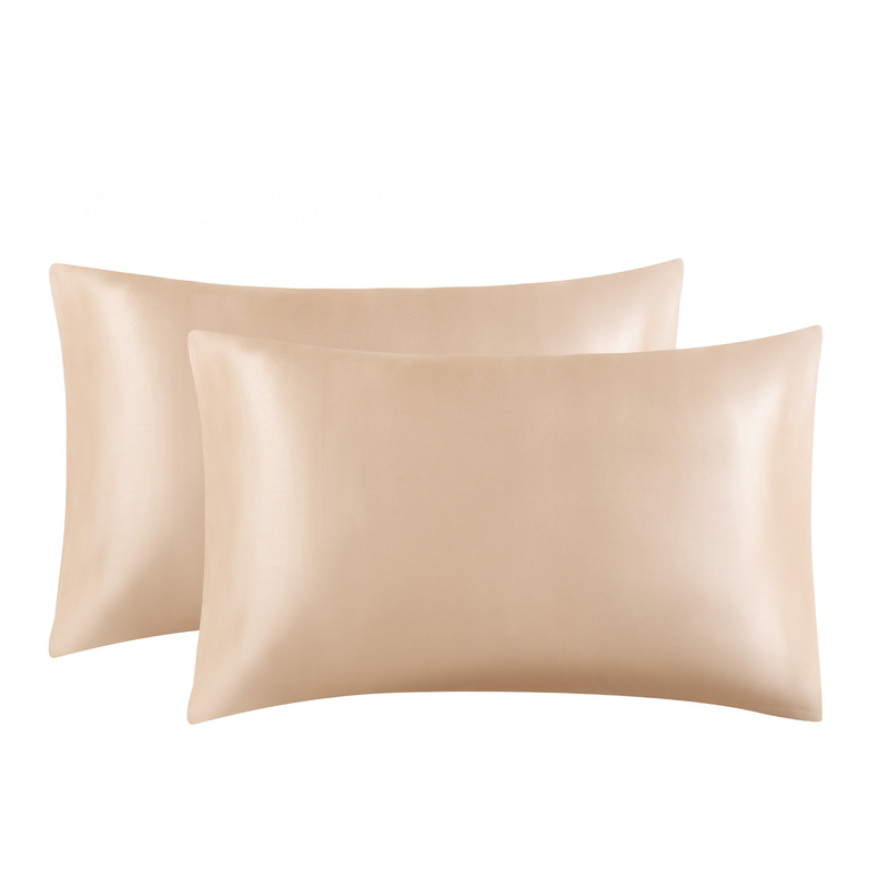 Solide seidige Satin-Kissenbezüge, ähnlich wie Seidenkissenbezüge, 2er-Pack, Kissenbezug zum Schlafen_voghion.com