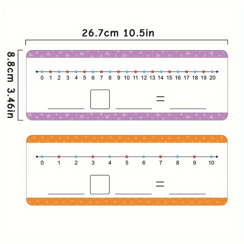 16pcs Dry Erase Number Line Cards, 0-10, 0-20 Number Line For Students, Homeschool Teacher Supplies, Classroom, Math Game Math Center High Quality_voghion.com