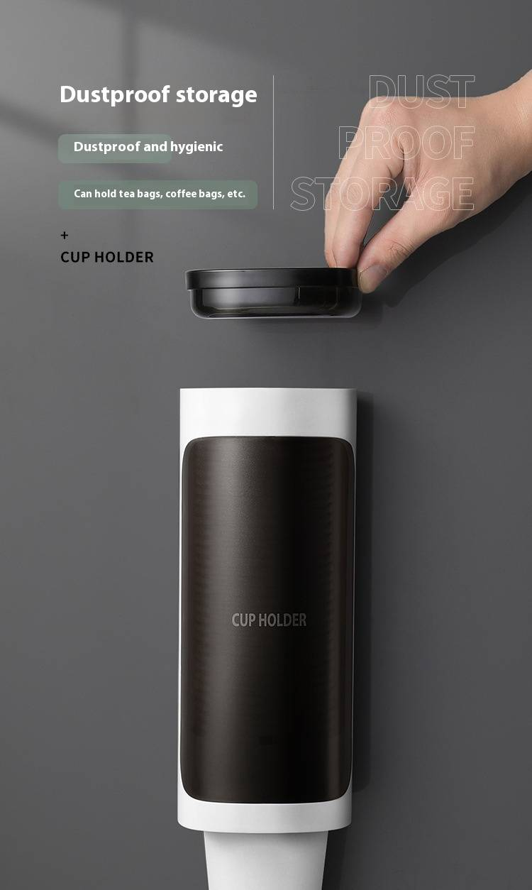 Automatische dispenser voor papieren bekers – hygiënisch, aanraakvrij, wandmontage en ruimtebesparend (enkele/dubbele buis, wit/groen)_voghion.com