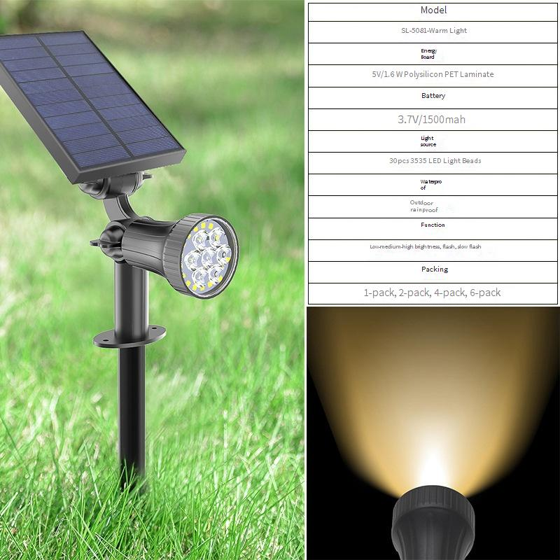 Faretti solari da esterno impermeabili, illuminazione da giardino per alberi, cortile, vialetto, luce da parete con 3 modalità colore (bianco/caldo/RGB)_voghion.com