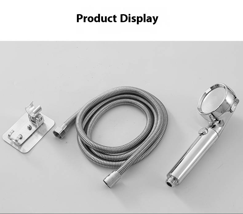 Premium 3-Mode Handheld Shower Head With Anti-Leak Hose – High Pressure, Self-Cleaning Nozzles, Wall-Mounted (White, 3 Spray Settings)_voghion.com