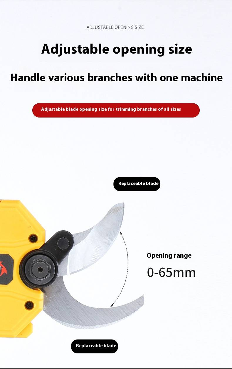 CD619 Cordless Lithium-Ion Brushless Pruning Shears - Long-Lasting Electric Garden Scissors For Trees & Shrubs, Lightweight & Ergonomic Design_voghion.com