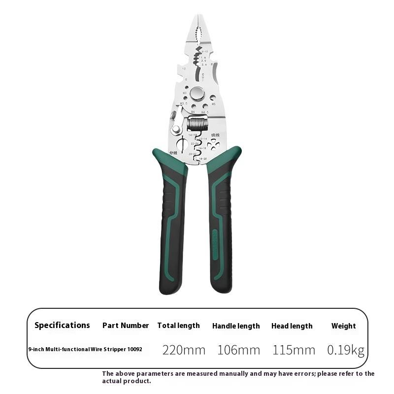 Professional Multi-Function Wire Stripper With Central Swivel - Durable S2 Alloy Steel Blade For Electricians & DIY Enthusiasts_voghion.com