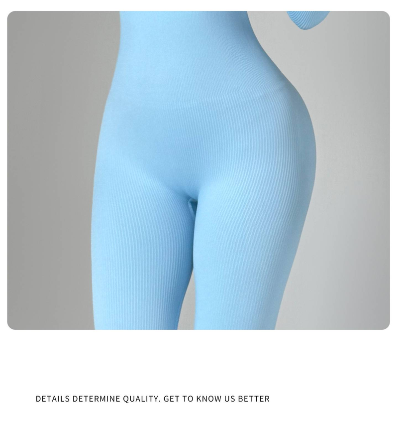 Body da yoga senza cuciture da donna - Tuta da fitness attillata, ad asciugatura rapida, in un unico pezzo, traspirante ed elastica_voghion.com