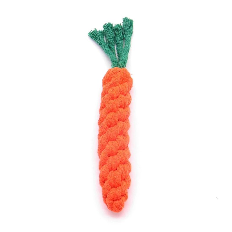 Giocattolo per animali domestici, giocattolo per digrignare i denti a forma di nodo di carota_voghion.com