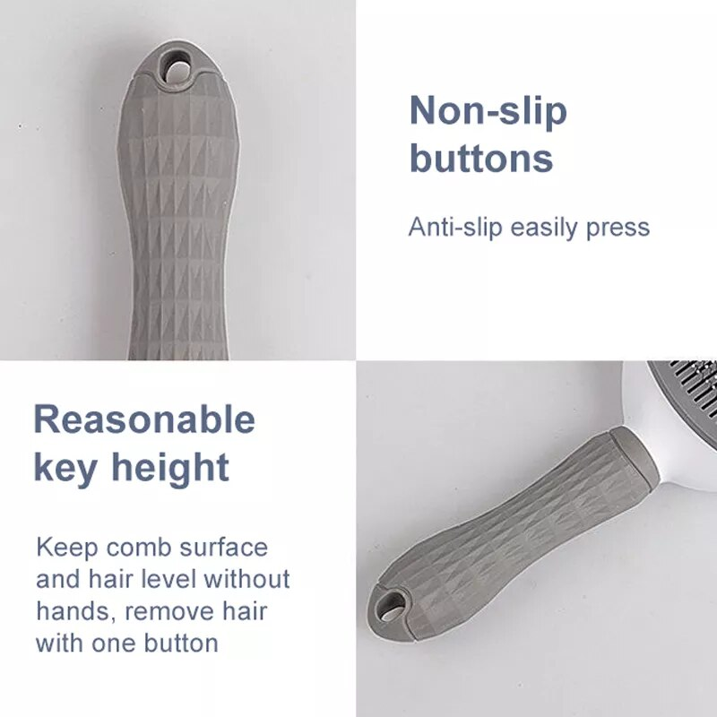 Pet Dog Grooming And Care Cat Brush Stainless Steel Comb For Long Hair Cleaning Pets Dogs Accessories_voghion.com