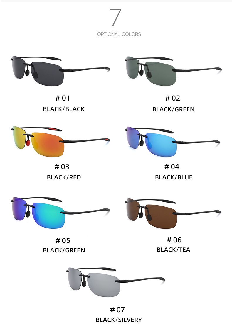 ActiveGo TR90 Material TAC Polarized True Film Sports Cycling Frameless Outdoor Sunglasses For Men And Women Mountaineering_voghion.com