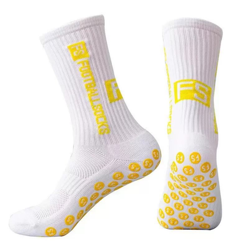 Herrensocken, professionell, verdickte Handtuchunterseite, schweißabsorbierend und desodorierend, mit Klebepunkt, rutschfeste Fußball-Sportsocken_voghion.com