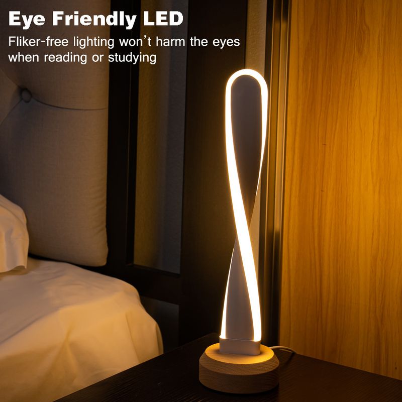 Lámpara de noche LED inteligente de madera maciza, creativa, nueva y única, estilo japonés, europeo, con USB, ideal como regalo para bodas o como luz de noche._voghion.com