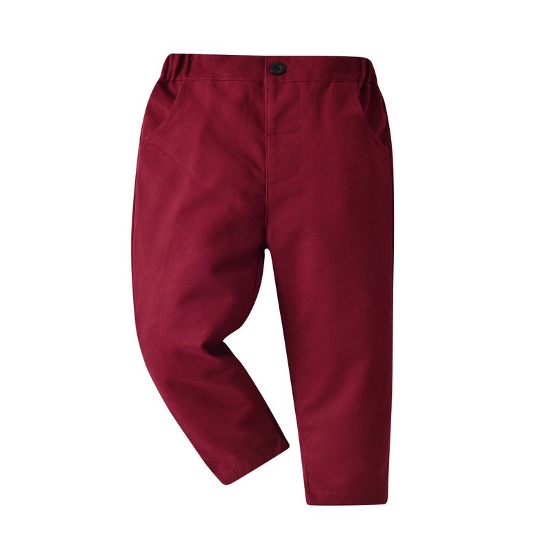 Abbigliamento per bambini primaverili e autunnali Papillon da ragazzo Camicia a maniche lunghe a righe Bretelle Abito da uomo per bambini_voghion.com