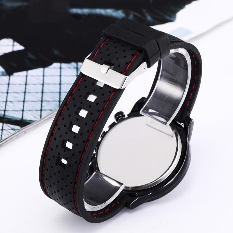 Men's Digital Sports Watch, Silicone Rubber Band Quartz Watch With Stopwatch, Alarm, LED Backlight | 8 Color Options_voghion.com