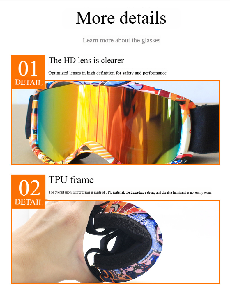 Unisex Double-layer anti-fog ski glasses for children Snow Ski outdoor hiking goggles_voghion.com