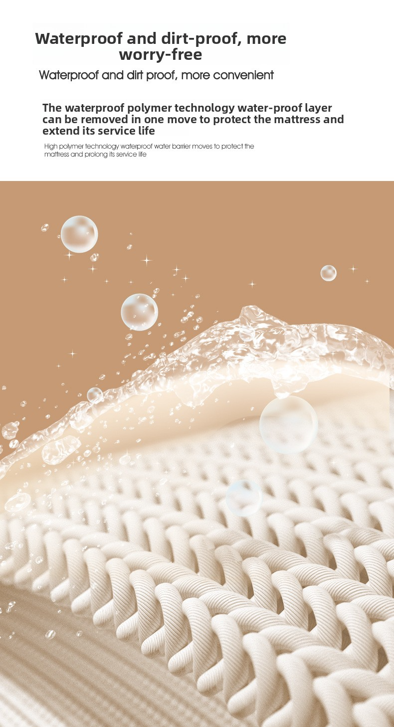 Protège-matelas matelassé imperméable - Style drap-housse (couche de coton respirante, hypoallergénique, anti-acariens, antidérapante, lavable en machine)_voghion.com