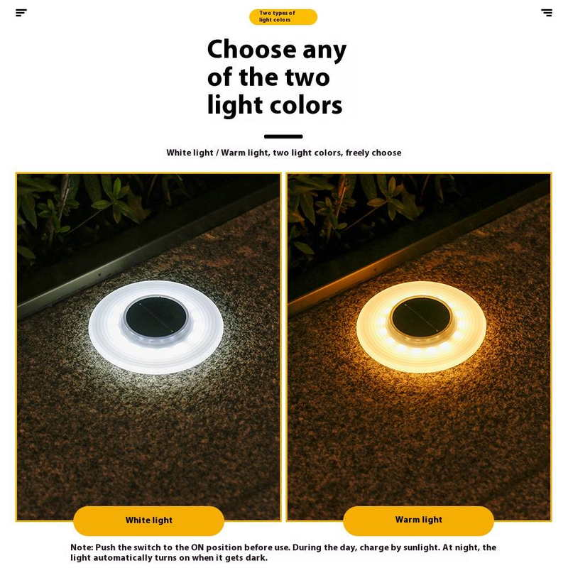 Luci solari da giardino per esterni, luci da terra a LED impermeabili per cortile, prato, vialetto - Bianco caldo/Bianco freddo (2 opzioni)_voghion.com